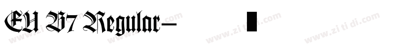 EU B7 Regular字体转换